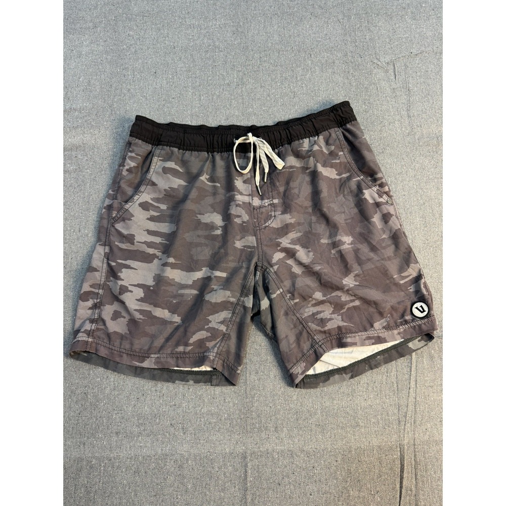 Vuori Kore Lined Training Running 7" Shorts Men's Medium Black Water Camo